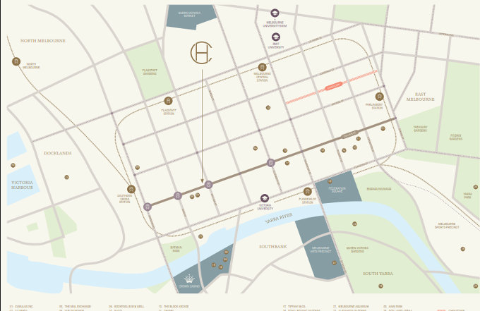 Collins House Melbourne location map