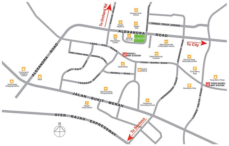 Echelon Alexandra location map