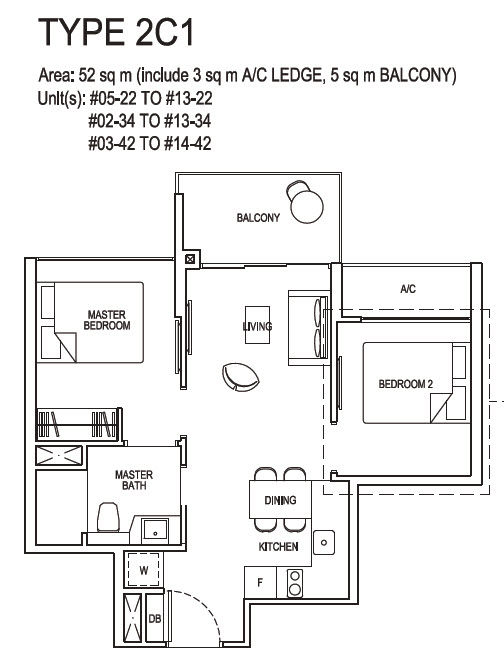 2 bedroom compact 2C1
