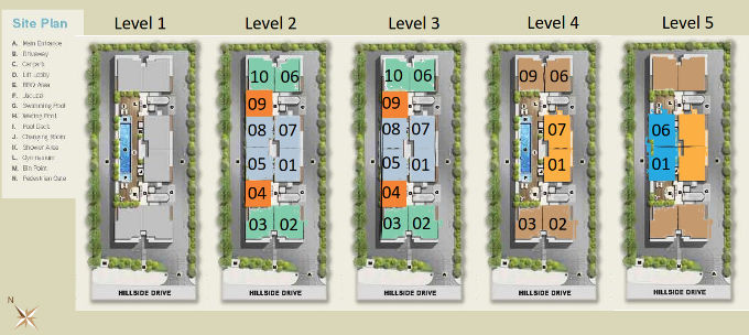 Hilbre28 @ Hillside Drive site plan