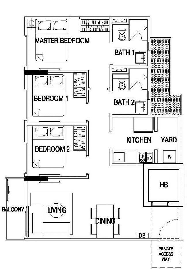 type 3B floor plan