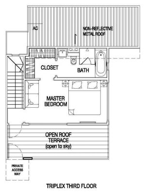 5 bedroom triplex attic floor plan