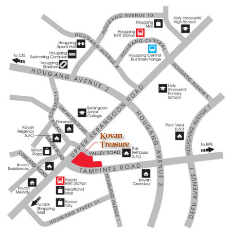 kovan treasure condo map