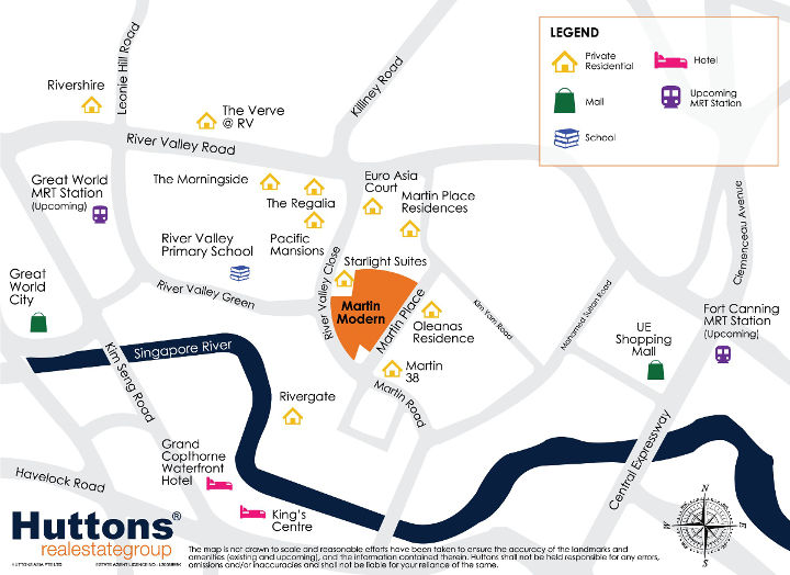 Martin Modern condo location map