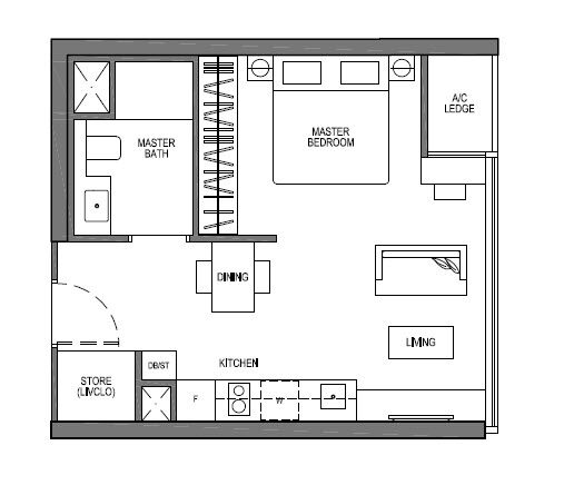 1 bedroom suite