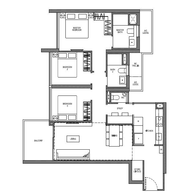 3 Bedroom plus Study VIVA
