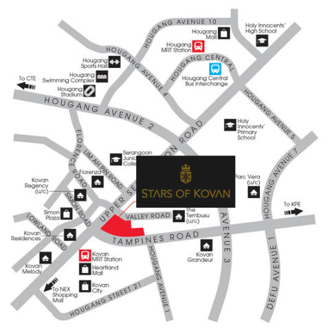 Stars of Kovan condo map