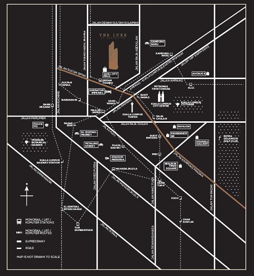 The Luxe by infinitum location map