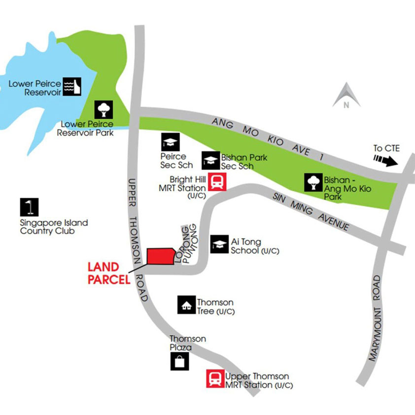 Location map of Thomson Impressions apartment tower