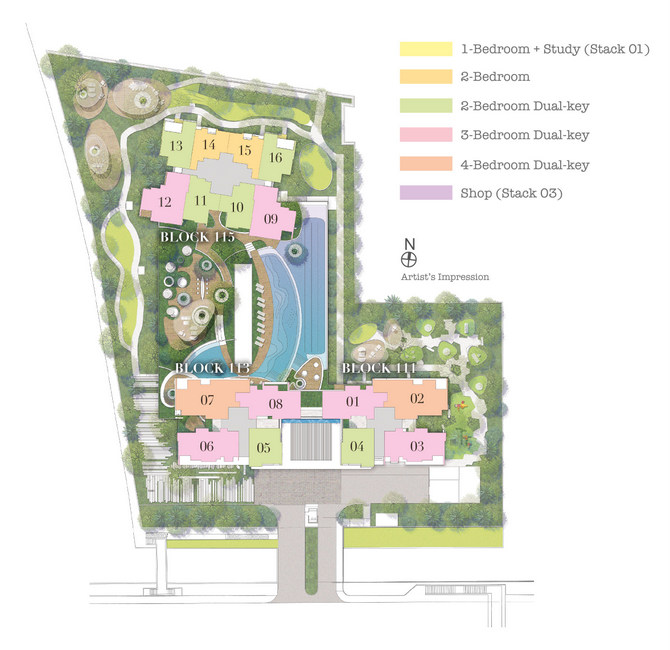 trilive at kovan site plan