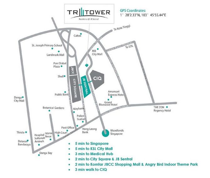 Tri Tower location map
