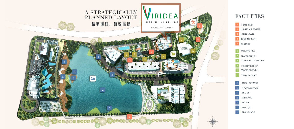 Viridea Medini Lakeside siteplan