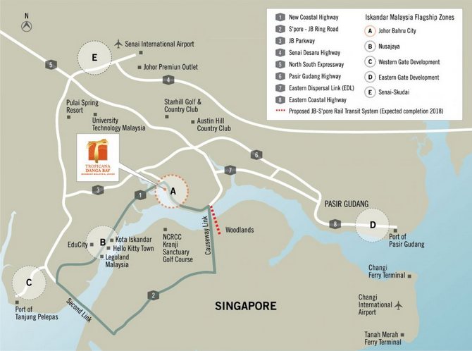 Bora Residences Tropicana Danga Bay location map