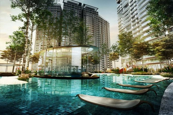 pool deck of Bora Residences