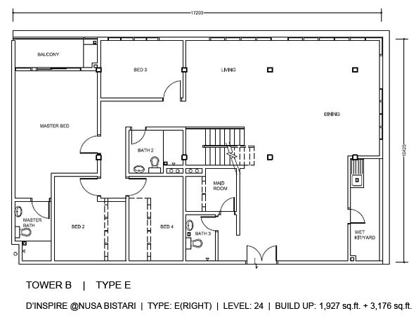 Penthouse Type E floorplan