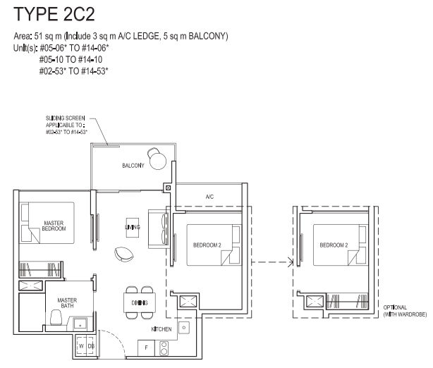 2 bedroom compact 2C2