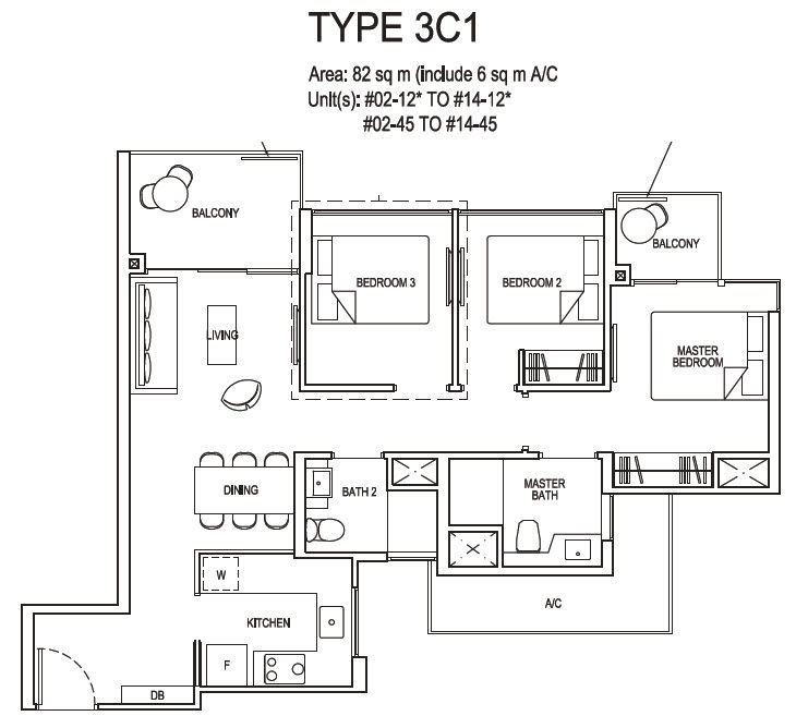 3 bedroom compact 3c1