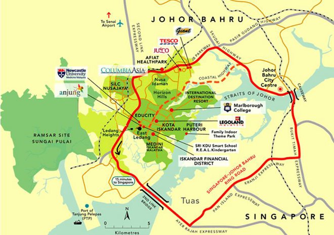 nusajaya location map