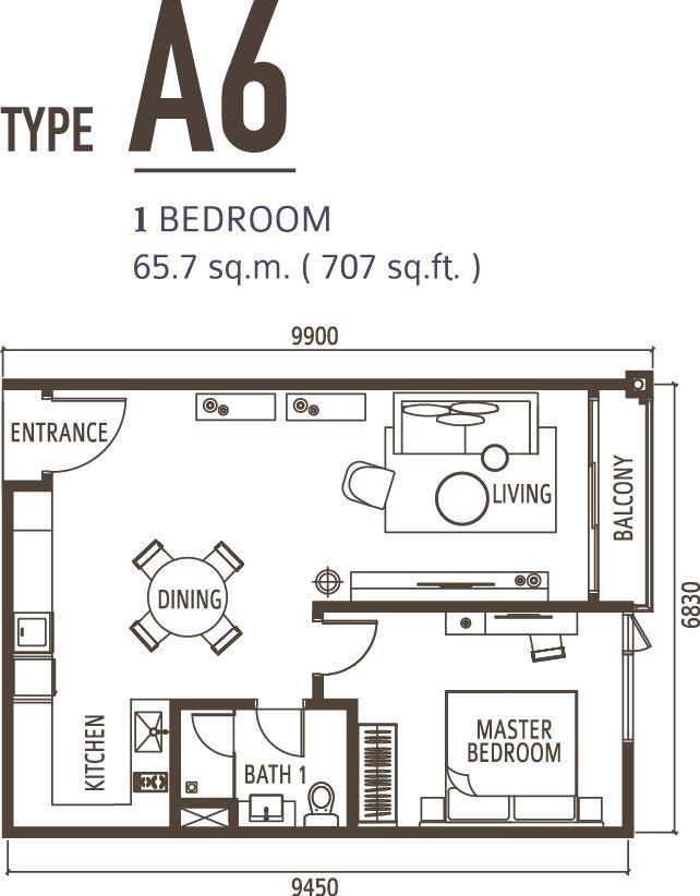 1 Bedroom Type A6