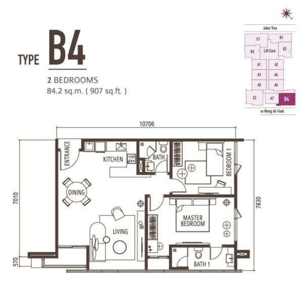 2 Bedroom Type B4