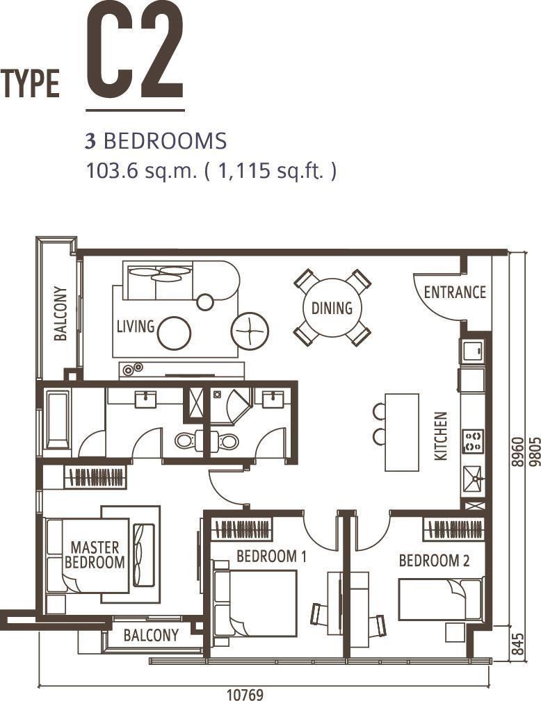 3 Bedroom Type C2